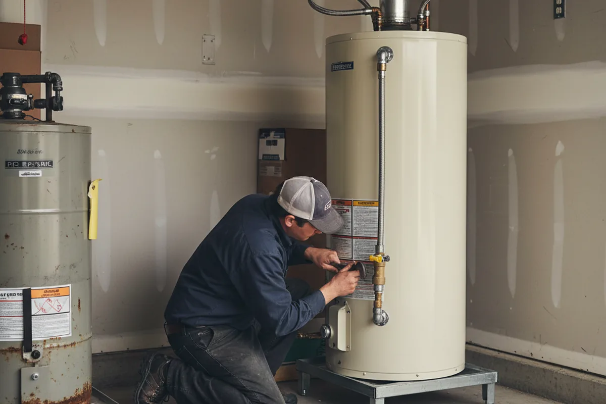Water heater and shutoff valve replacement in Shakopee